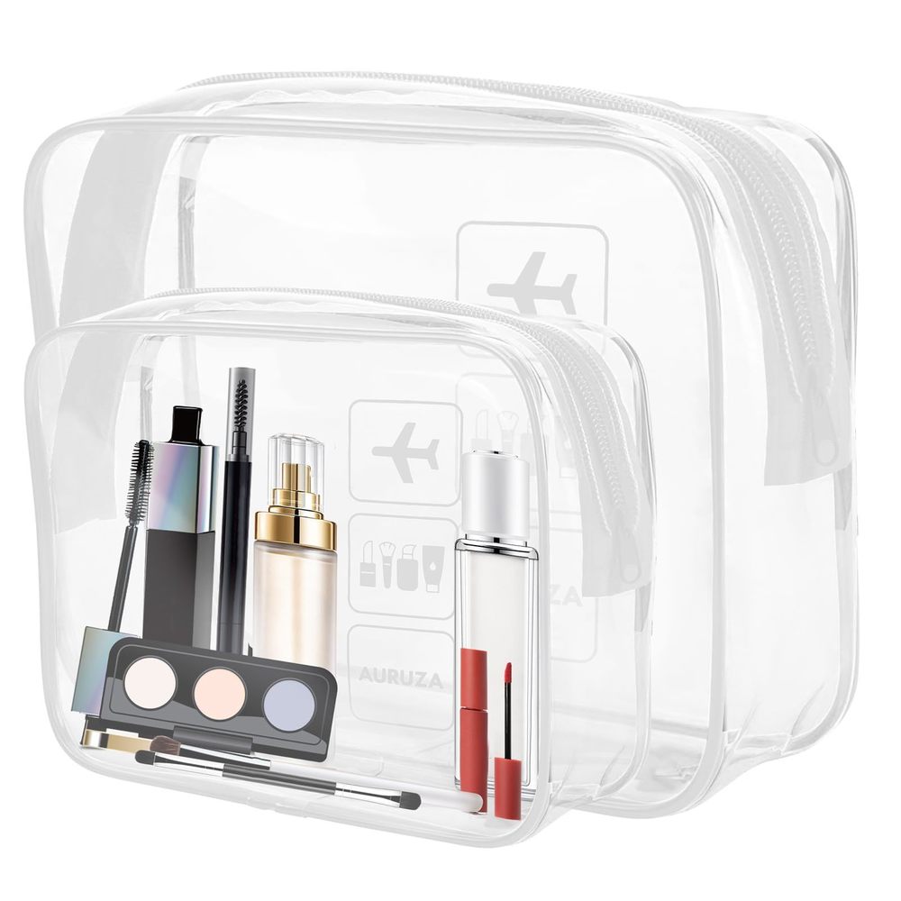 2 Pack Travel Toiletry Bag, Clear Makeup Bag, Tsa Approved Cosmetic Bag With⭐️